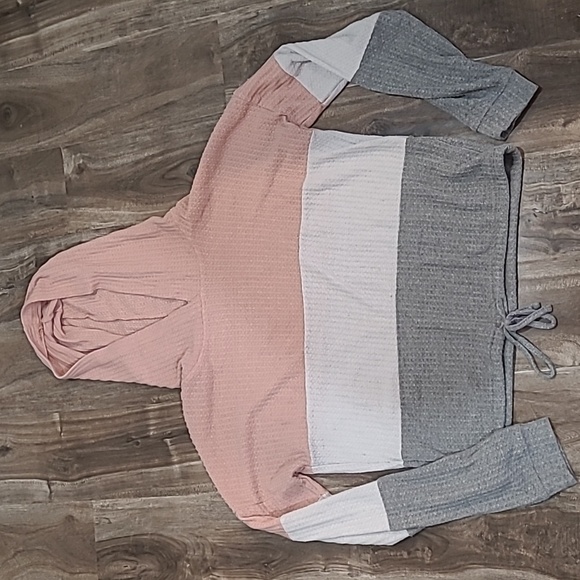 Ardene Tops - 5/$15 Ardene Pullover Waffle Knit Hoodie Size Medium